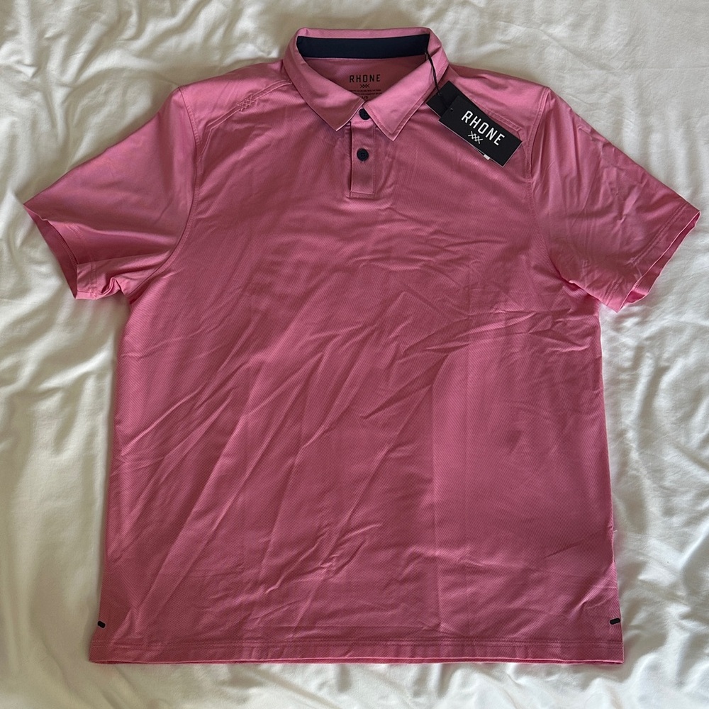 Rhone Commuter Pink Polo Shirt